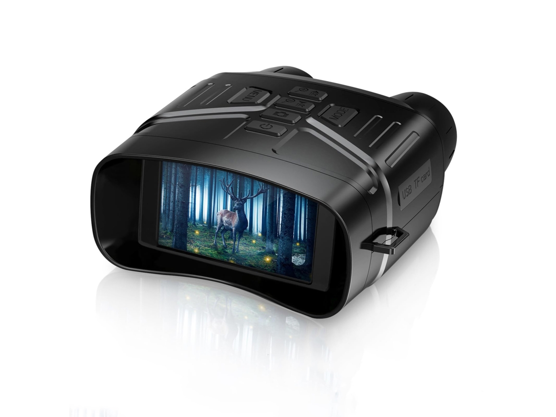 Gafas de visión nocturna Binoculares de visión nocturna 4K para adultos Los binoculares con pantalla HD de 3 '' pueden guardar fotos y videos con tarjeta Tf BISBISOUS