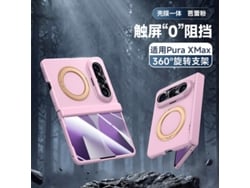 (rosa Hd Huawei Puraxmax Classic Edition) Funda Móvil Soporte Giratorio Funda Magnética Membrana Integrada