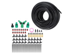 Kit De Riego Automático Con Manguera De 25 M, 4/7 Boquillas Y Boquillas Pulverizadoras Para Jardín E Invernadero.