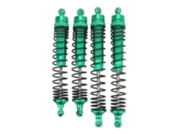 Amortecedor De Choque Dianteiro E Traseiro De Alumínio Ajustável Com Mola Para Carro Rc 1/10 Axis Rbx10 Ryft 4wd Verde
