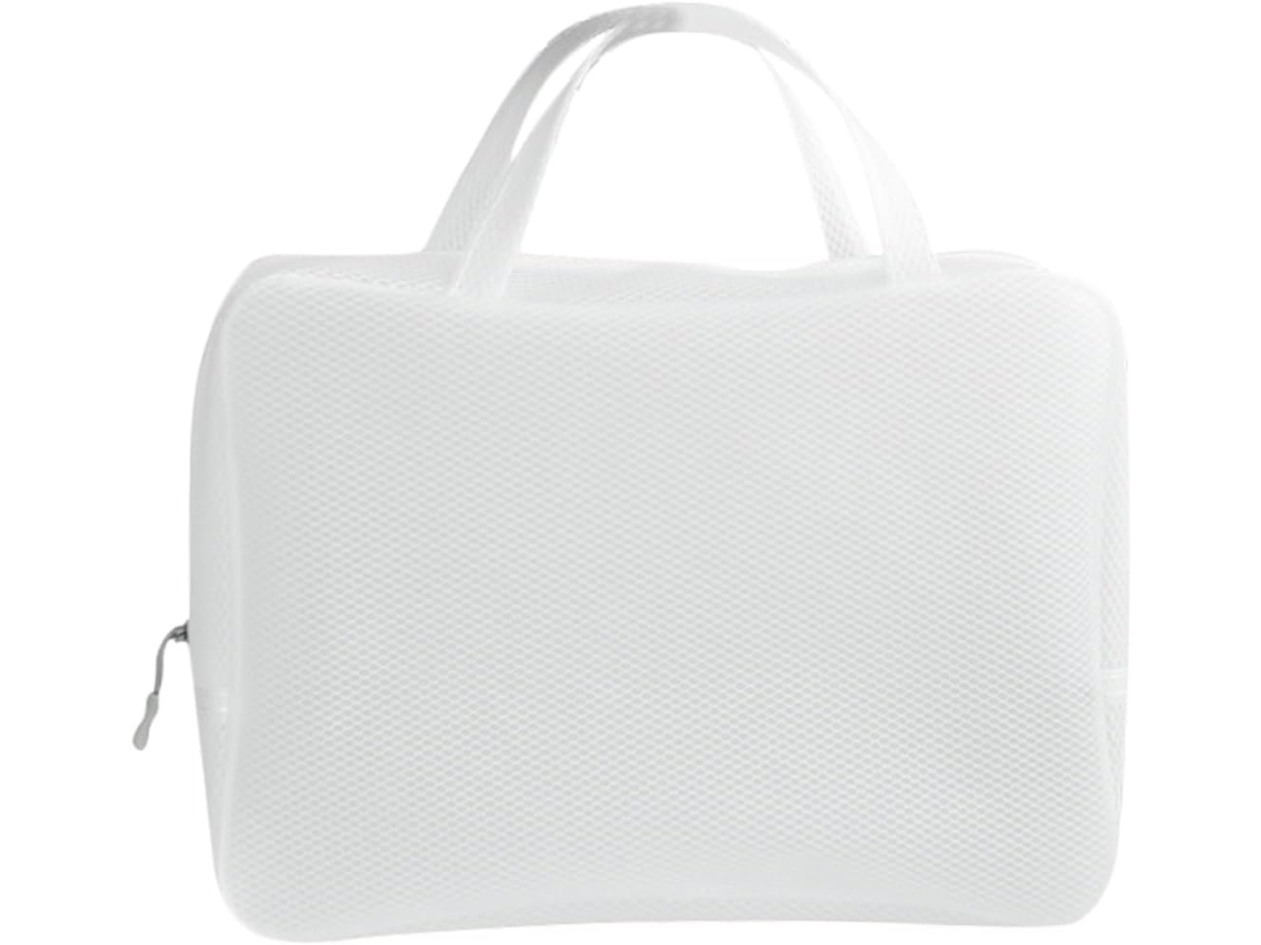 Neceser De Maquillaje Blanco Impermeable De Eva Para Mujer Con Malla Y Cremallera.