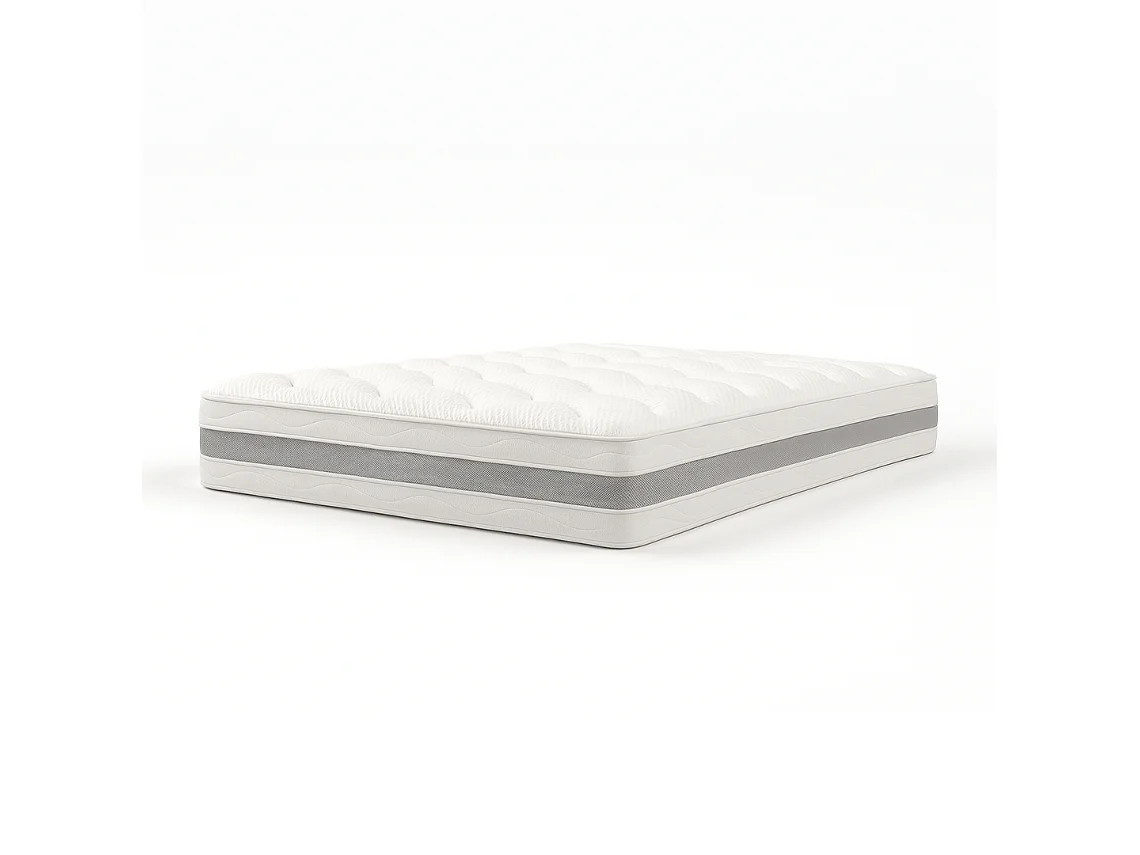 Colchón Escandinavo 135x190 The White Stone | Espuma Viscoelástica H2O | 3D Air, Hipoalergénico, Antiácaros, 7 Zonas