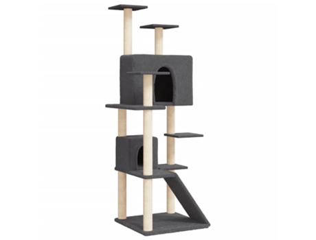 Rascador Para Gatos VIDAXL Con Postes De Sisal Gris Oscuro 153 cm