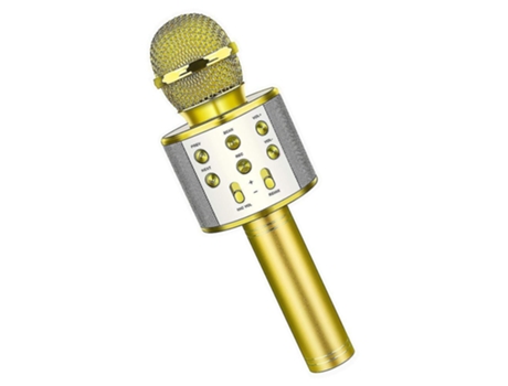 Bluetooth Multi-función Handheld Micrófono de karaoke Inalámbrico para niños