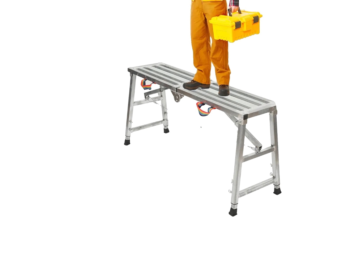 Plataforma de trabajo, altura regulable, diseño plegable, 120x30cm