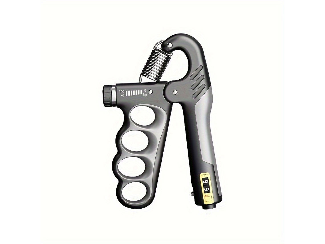 Entrenador De Fuerza De Agarre Ajustable De 11 A 220 Libras Con Contador Gris Digitallab