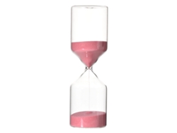 Reloj de mesa cilíndrico, 30 minutos, cristal rosa, regalo, decoración.