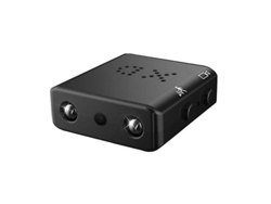 Minicámara HD Bestvite con visión nocturna y detección de movimiento (negra)