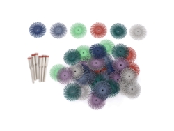 Kit De 42 Mini Discos De Pulido Con 6 Varillas Para Limpiar Y Pulir Madera.