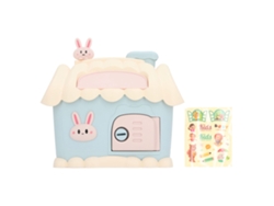 Ats-caja Fuerte De Dinero Juguete Conejo Cute, Banco Para Niños, Caja De Ahorros Multifuncional, Portaminas Decoratsivo Azul