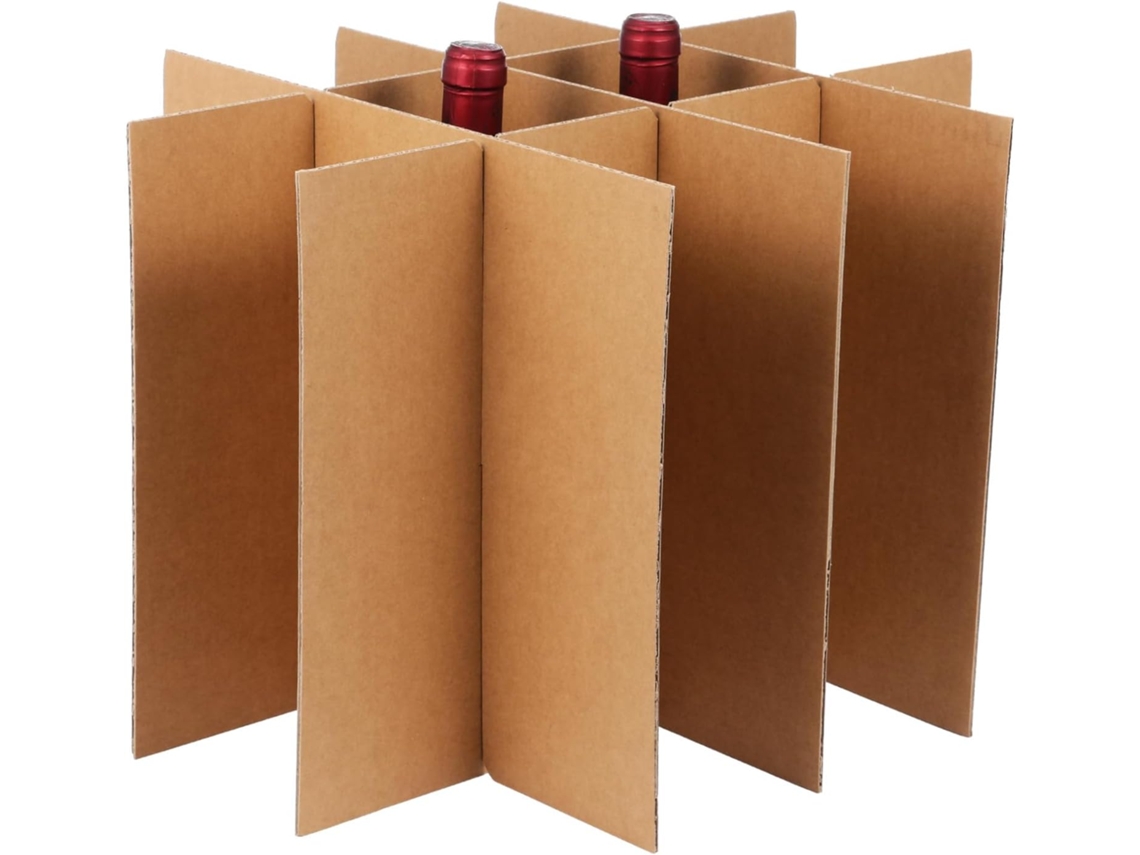 2 Juegos De Separadores De Embalaje Para Vasos, Cajas De Cartón Corrugado Para Transporte De Copas De Vino.