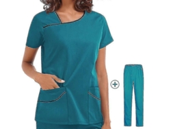 2026-uniforme De Trabajo Para Hospital Mujer Blusa Manga Corta Pantalones Doctora Enfermera