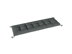 Cojín Palé Con Correas 198x65x13 Cm Tumbona Extraíble Gris Oscuro