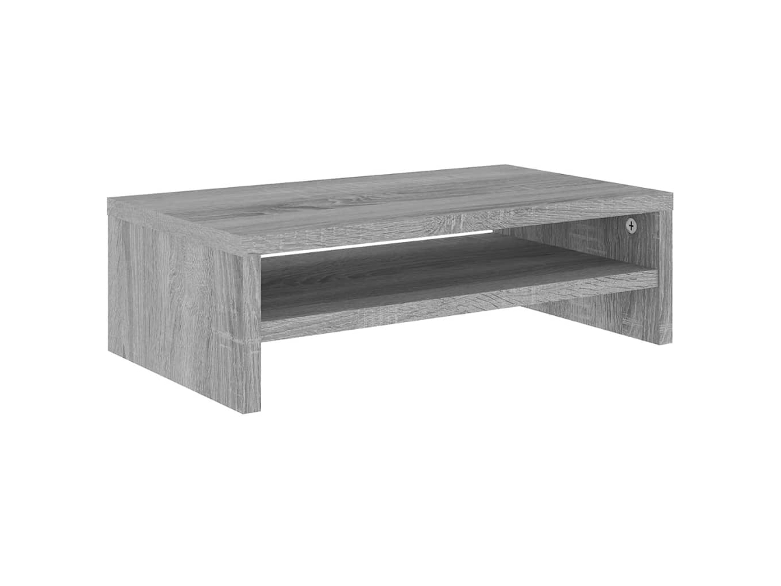 Soporte para monitor de madera, gris, Sonoma, 42 x 24 x 13 cm, exclusivo de la casa