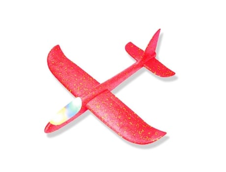 Juguete Modelo de Avión Giratorio de Espuma Que Lanza A Mano Y Máquina Luminosa Con Luz Rojo