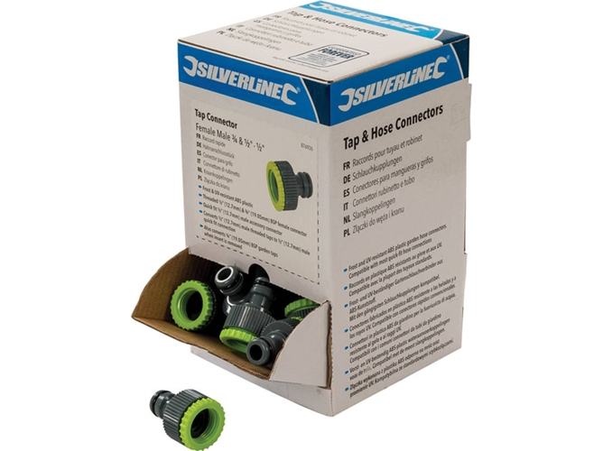 Caja con Conectores para Grifos SILVERLINE 876926 - 30 piezas