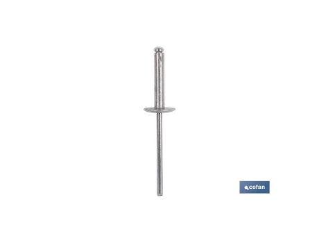 Remache aluminio ala ancha d-12 m-4x18 caja 500 unid.