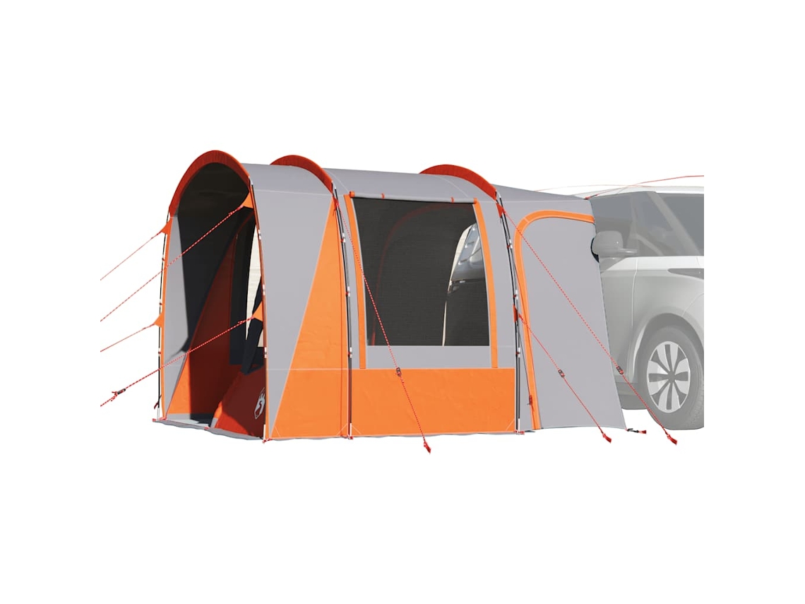 Tienda de campaña impermeable para 4 personas, gris/naranja