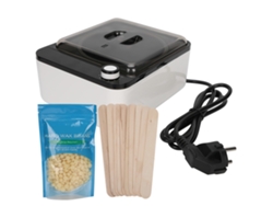 Calentador De Cera Depilatoria 100g Cera En Granos Kit Profesional Máquina Depilatoria Enchufe Eu 220v