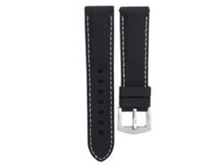 Correa Ajustable De Silicona Para Reloj Pulsera 24mm Con Líneas Blancas