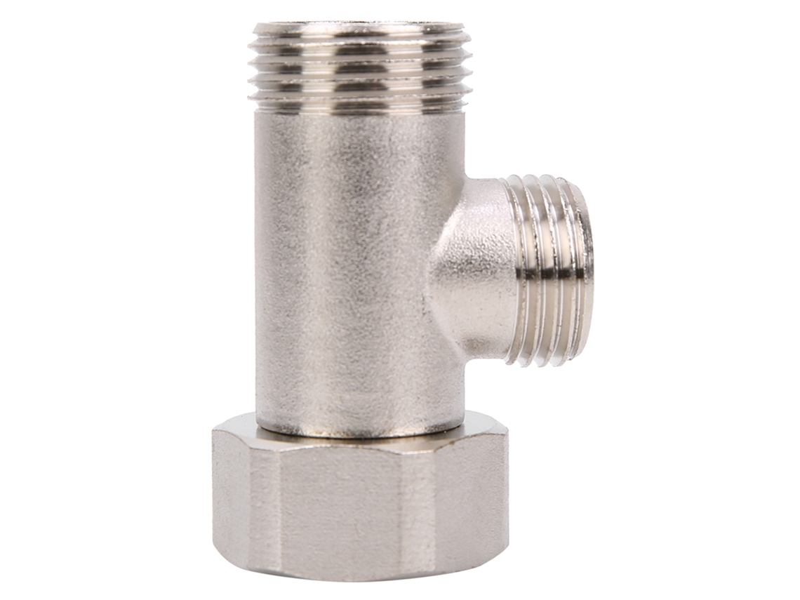 Adaptador en T de cobre de 7/8" (conector de ducha, válvula de diversión)