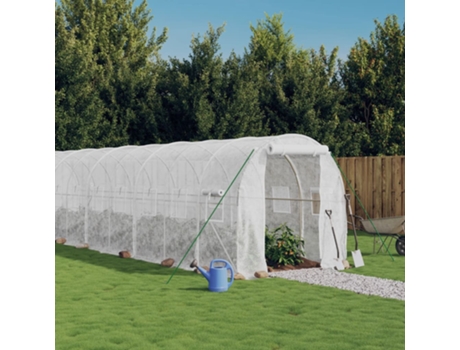 Invernadero VIDAXL con Estructura de Acero Blanco 20 m² 10x2x2 m