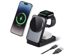 Estación de Carga Rápido Sem Fio para Apple YEMAESRE Negro