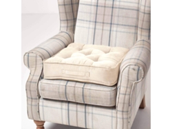 Homescapes Cream Faux Suede Armchair Booster Cushion