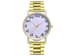 Reloj De Pulsera Analógico De Aleación Con Esfera Redonda Y Calendario De Cuarzo.