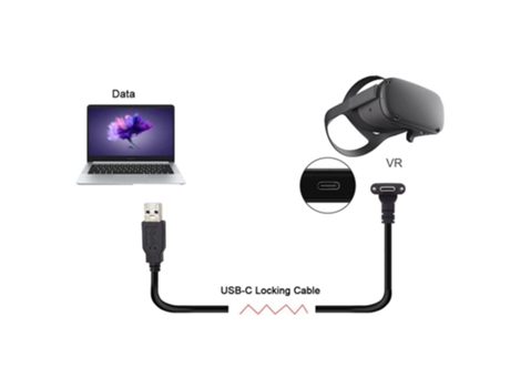 Cable de Carga Rápida de Transferencia de Datos SLOWMOOSE USB Tipo C para Oculus Quest (8 M)