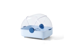 Caja De Almacenamiento Para Vajilla Con Tapa, Escurridor De Platos Multifuncional, Azul