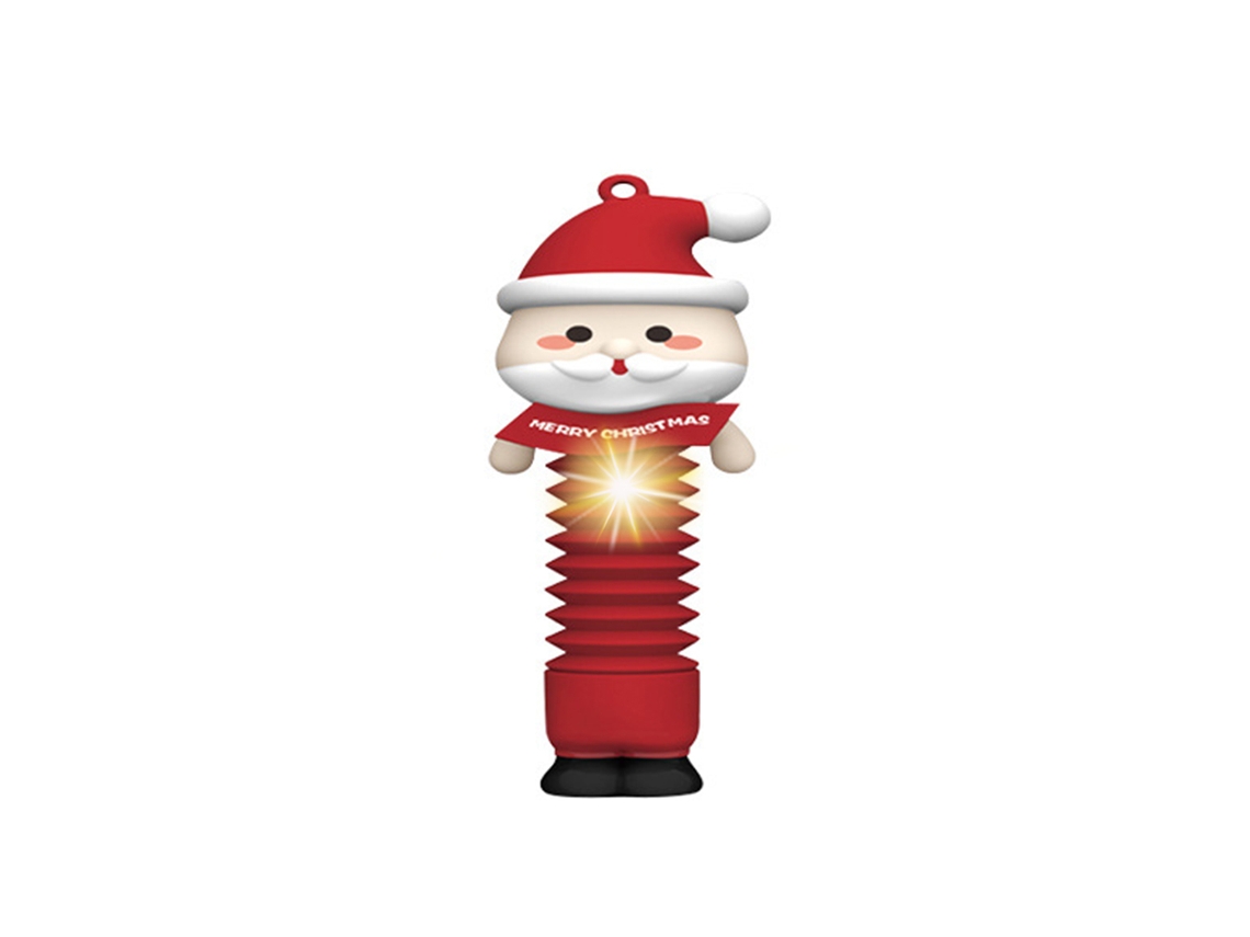 Ats-tubos Elásticos De Papá Noel Con Luz Juguetes Sensoriales Antiestrés Regalos De Navidad Para Niños Y Adultos