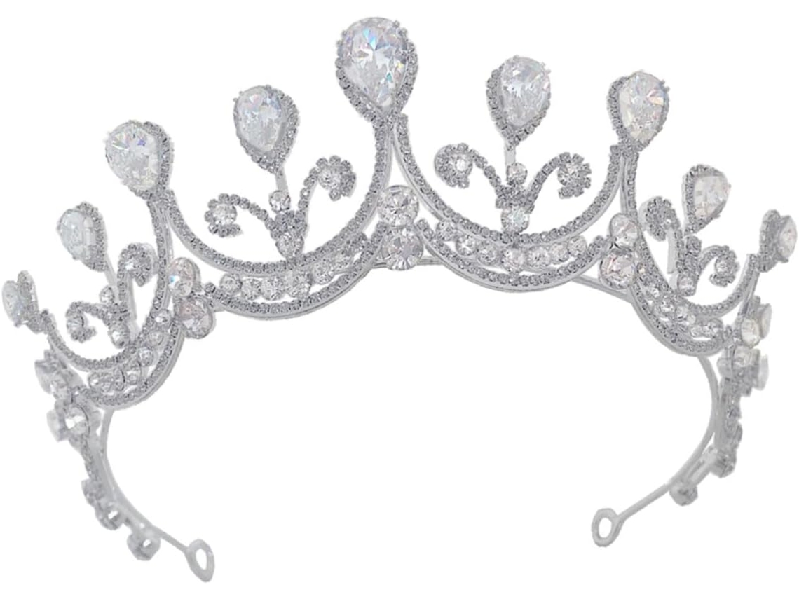 Corona De Boda De Aleación Nuobesty Con Brillantes Diamantes De Imitación, Diadema, Joyería Para El Cabello