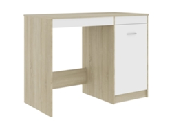Maison Exclusive - Escritorio Madera Contrachapada Blanco Roble Sonoma 100x50x76cm