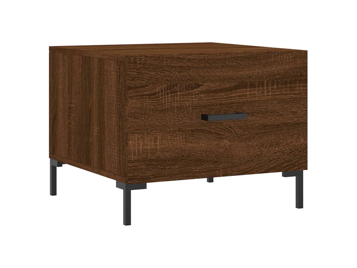 Maison Exclusive - Mesa De Centro Madera Contrachapada Roble Marrón 50x50x40 Cm