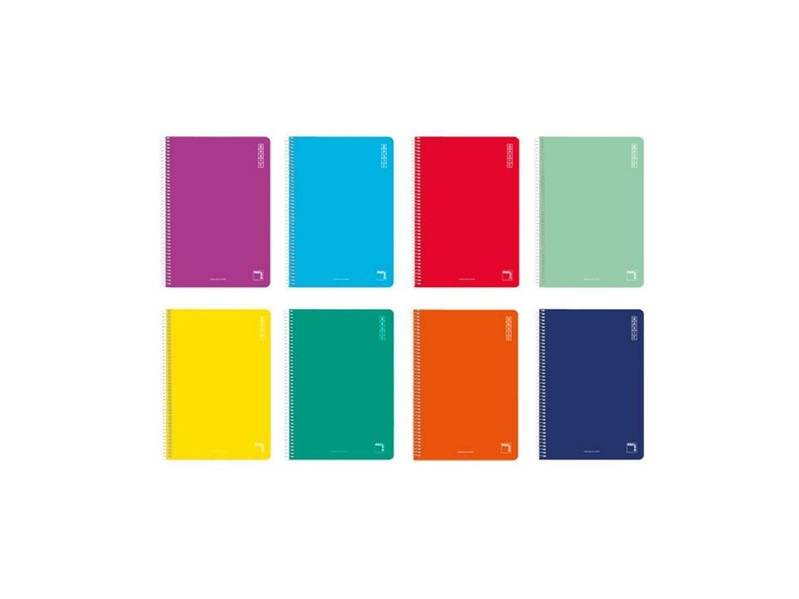 Cuaderno Pacsa Basic Multicolor 18 80 Hojas (10 Unidades)