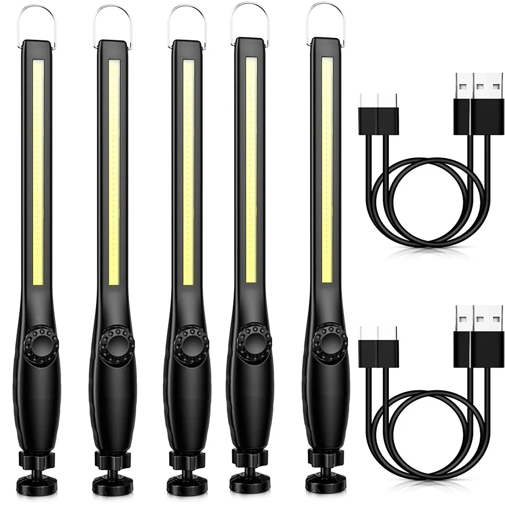 Luz de trabajo LED COB recargable por USB, magnética, potente y portátil con batería integrada de 3000 mAh para acampar. Aeuzwr