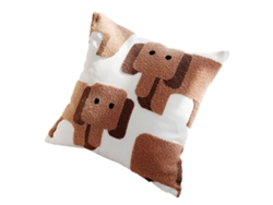Funda Para Cojín Con Diseño De Elefante, Funda De Almohada De Lino, 45 X 45 Cm, Decoración Para Sofá Y Hogar