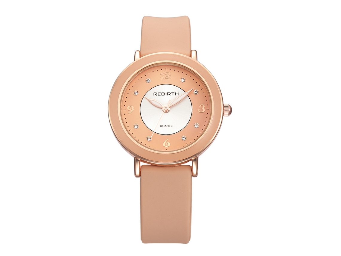 Relógio Feminino De Quartzo Com Mostrador Borboleta Decorado Com Strass E Pulseira De Malha Redonda