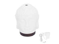 Humidificador cerámico de 100 ml con forma de Buda, difusor de aroma y luz nocturna, 240 V, UE