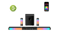 Barra de sonido 7.1 Ultimea Apollo S70 Ultra, subwoofer desmontable de 410 W, iluminación dinámica, control por aplicación y 10 ecualizadores para cine