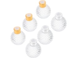 Conjunto De 6 Frascos De Vidro Vazios E Recarregáveis Para Perfumes, Óleos Essenciais E Líquidos.