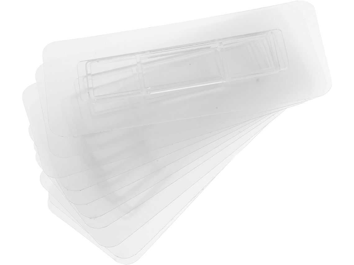Juego De 20 Ganchos Adhesivos Largos Transparentes, Autoadhesivos, No Requieren Perforación,