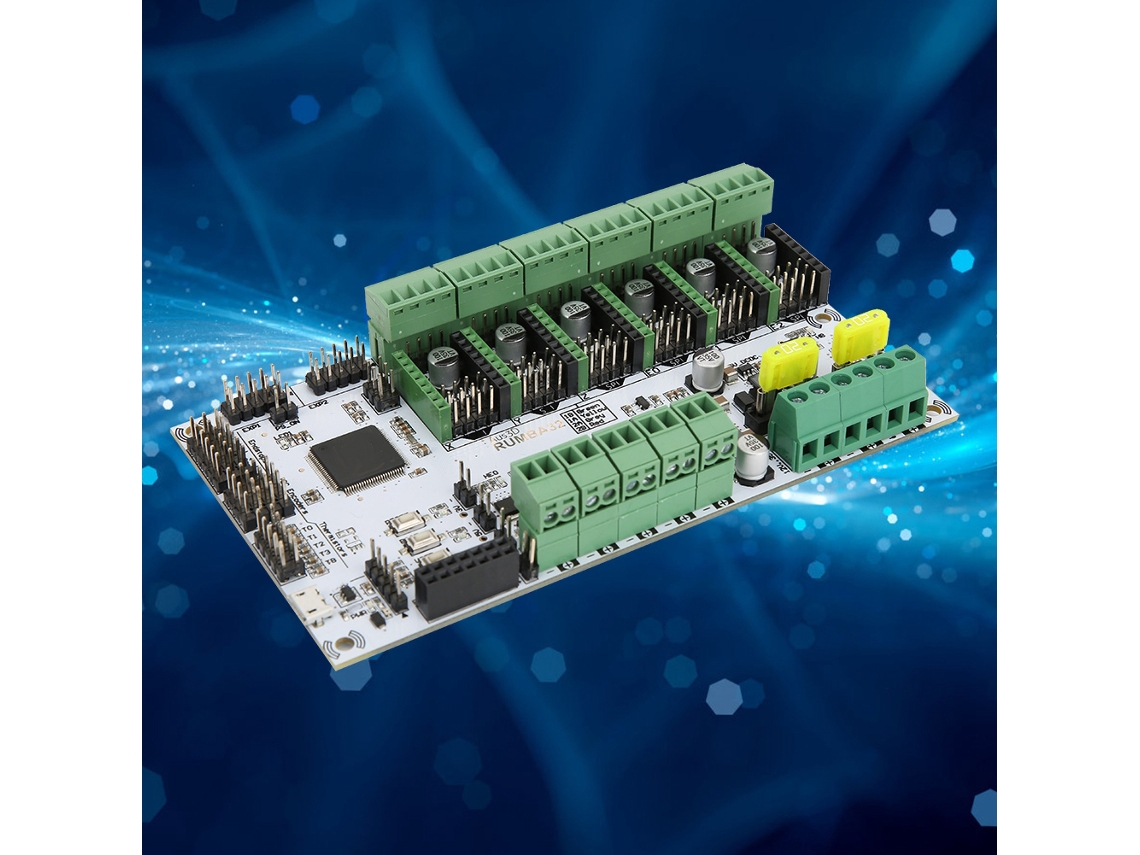 2026as - Placa de control principal para kit de impresora 3D - Placa base con tres rieles de alimentación independientes