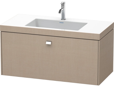 Lavamanos DURAVIT Brioso c-bonded con base mural 100,0x48,0 cm 1 cajón sin rebosadero con banco para grifos 1 agujero para grifos