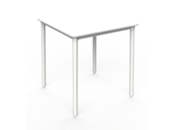 Mesa Cuadrada Exterior 70x70 Blanco Marsella Garbar