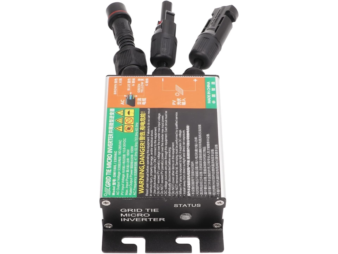 Inversor Solar De Onda Sinusoidal Pura Para Conexión A Red, 180 W, 230 V, Entrada Cc De 10,8 A 30 V, Entrada Ca De 280 V.