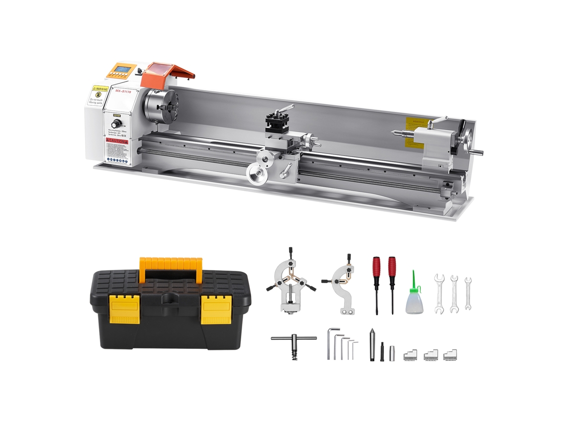 Torno de metal Vevor de 1250 W, 2500 RPM, 220 x 1000 mm, con avance automático