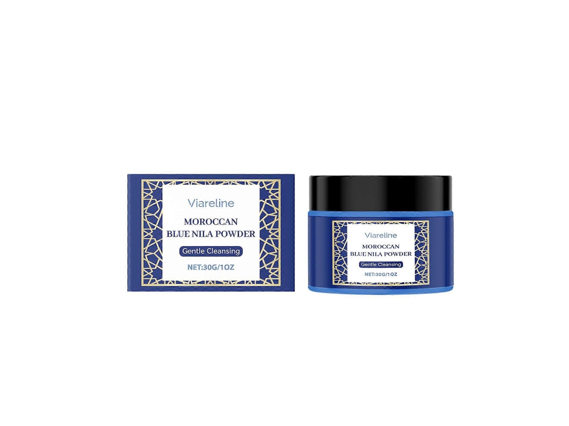 Pó Nila Marroquino 1-3x Para Pele, Máscara Facial Clareadora E Suavizante Com Argila E Pó Indigo