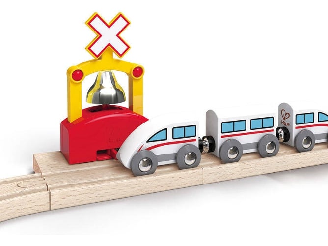 Hapee3706 Campana Del tren automatic bell signal color madera barrutoys e3706 accesorio y pistas juguete toys